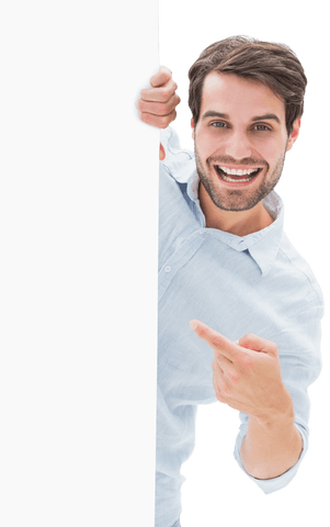 Smiling Young Man Holding Blank Poster Isolated - Download Free Stock Videos Pikwizard.com