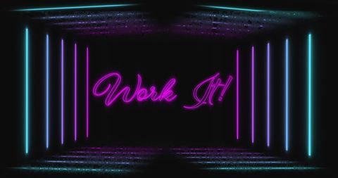 Vibrant Neon Sign with Retro Vibe