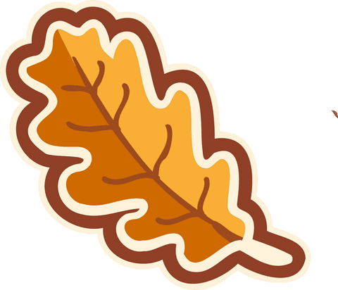 Transparent oak leaf vector on dynamic background