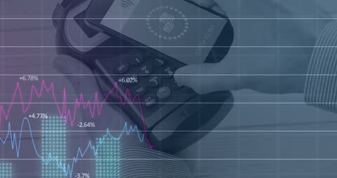 Businessman Analyzing Financial Data in Virtual Reality