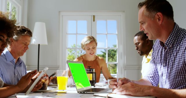 Diverse Team Working Separately at Modern Office Table - Download Free Stock Images Pikwizard.com