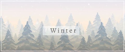 Tranquil snow covered winter forest landscape