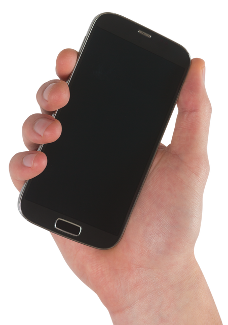 Hand holding transparent smartphone on white background - Download Free Stock Videos Pikwizard.com