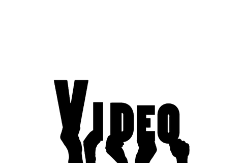 Floating hands interacting with video element on transparent background