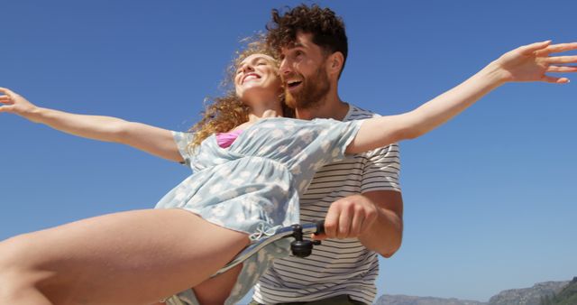 Joyful Couple Having Fun Outdoors on Sunny Day - Download Free Stock Images Pikwizard.com