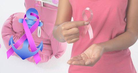 Breast Cancer Awareness with Pink Ribbon