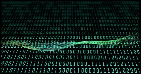 digital wave in binary code matrix scenic technology visualization - Download Free Stock Images Pikwizard.com