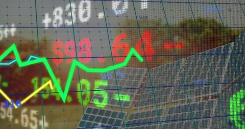 Green Technology Combining Solar Panels with Data Analytics - Download Free Stock Images Pikwizard.com