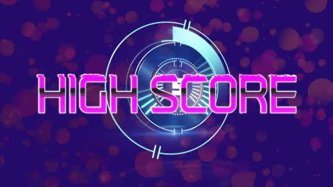 Retro High Score Graphic Digital Display