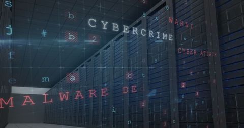 Cyber Security Threat in Modern Data Center Sever Room - Download Free Stock Images Pikwizard.com