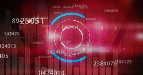 Abstract Financial Technology Interface with Data Visualization