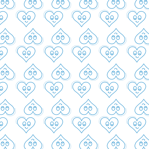 Seamless Pattern of Blue Happy Hearts on Transparent Background - Download Free Stock Videos Pikwizard.com