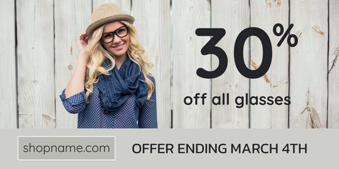 trendy eyeglass discount promotion template - Download Free Stock Templates Pikwizard.com
