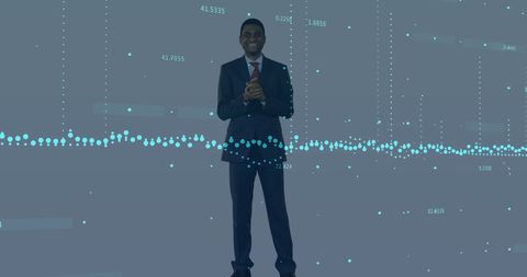 Businessman Using Smartphone with Digital Data Graphics Background - Download Free Stock Images Pikwizard.com