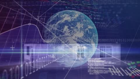 Futuristic Earth Data Integration Technology Concept