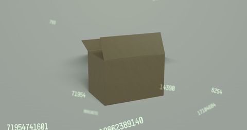 Open Package with Data Code Surrounding Symbolizing Global Shipping - Download Free Stock Images Pikwizard.com