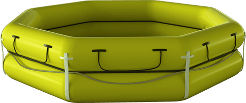 Transparent yellow inflatable pool perfect for summer fun