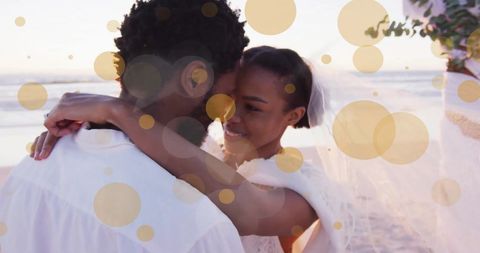 Romantic Beach Wedding Ceremony With Overlay - Download Free Stock Images Pikwizard.com