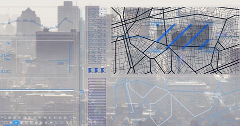 urban landscape with data analysis elements - Download Free Stock Images Pikwizard.com