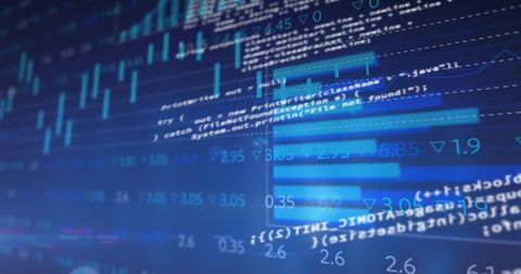 Data Processing with Dynamic Bar Reports on Digital Interface - Download Free Stock Images Pikwizard.com