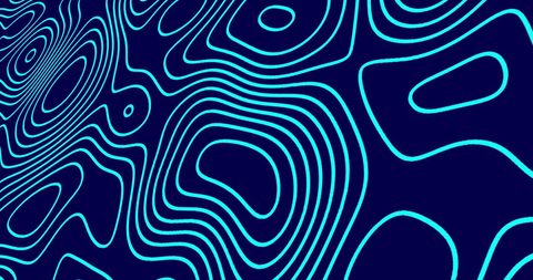 Hypnotic blue line trails on vibrant background