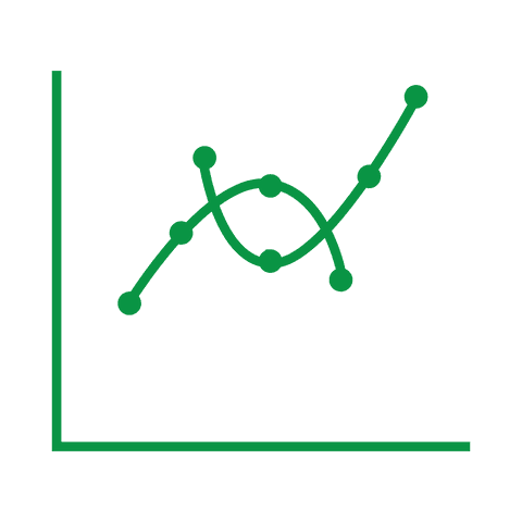 green line chart icon on transparent background for data visualization - Download Free Stock Videos Pikwizard.com