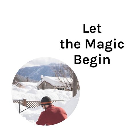 winter magic begins with snowy landscape and man - Download Free Stock Templates Pikwizard.com