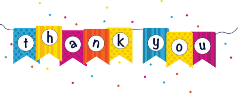 Colorful Thank You Banner with Festive Confetti on Transparent Background - Download Free Stock Videos Pikwizard.com