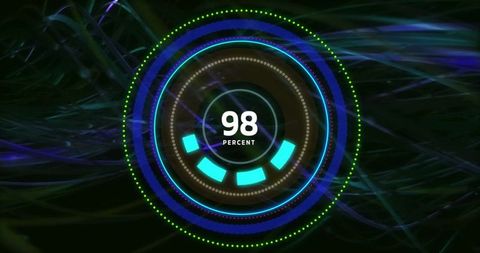 Futuristic Digital Interface with Circular Progress Bar - Download Free Stock Images Pikwizard.com