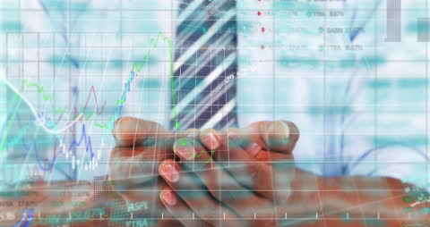 Businessman Analyzing Financial Data Visualization