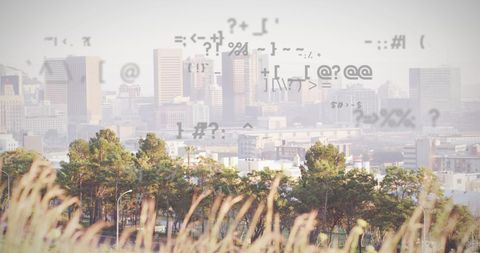Abstract Data Network Over Modern Cityscape - Download Free Stock Images Pikwizard.com