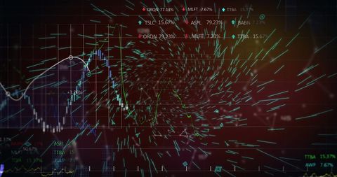 Digital Data Visualization with Shaped Patterns and Stock Analysis - Download Free Stock Images Pikwizard.com