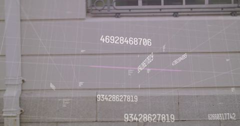 Digital Data Projection on Urban Wall Exterior