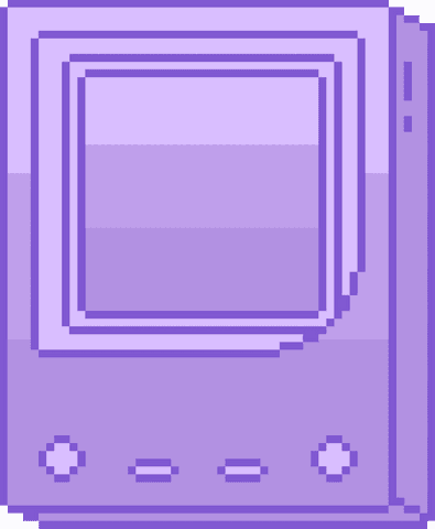 pixel art purple retro handheld console on transparent background - Download Free Stock Videos Pikwizard.com