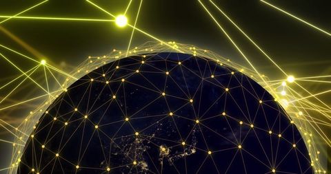 Global Connections Over Earth Symbolizing Digital Network - Download Free Stock Images Pikwizard.com