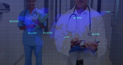 Doctors Analyzing Global Medical Data Innovations