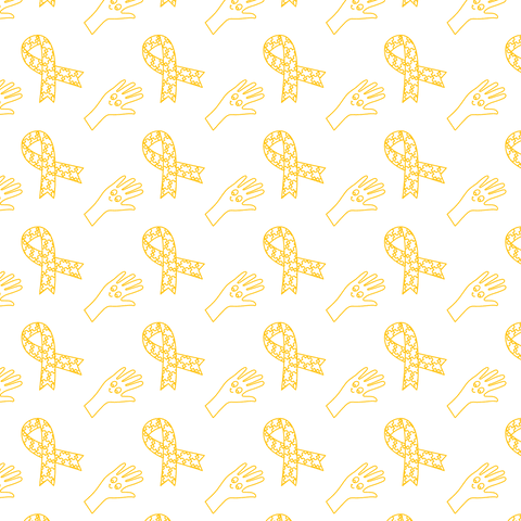 Transparent Pattern of Yellow Ribbon and Fist Symbols - Download Free Stock Videos Pikwizard.com
