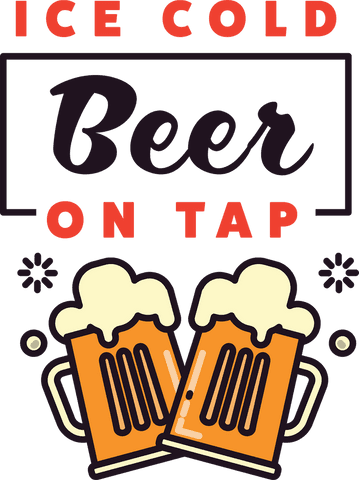 Ice Cold Beer On Tap Text with Mug Illustrations on Transparent Background - Download Free Stock Videos Pikwizard.com