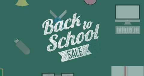 Back to School Sale Promotion with Educational Icons