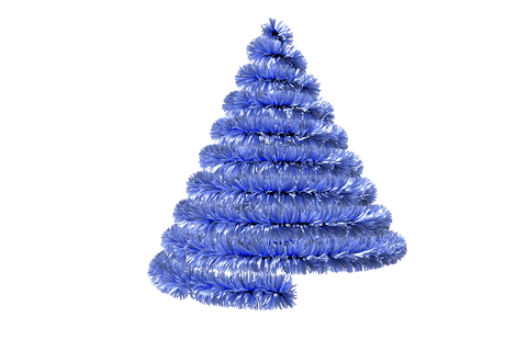 spiral transparent blue tinsel in christmas tree shape - Download Free Stock Videos Pikwizard.com