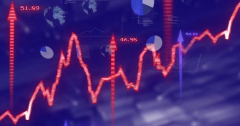 Dynamic Financial Data Analysis with Graph Overlays - Download Free Stock Images Pikwizard.com