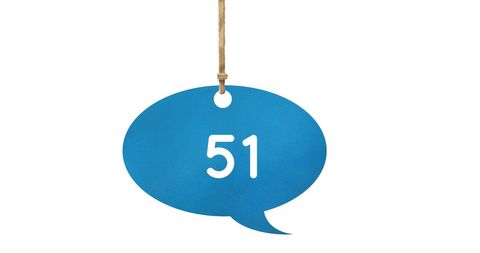 Animated blue chat bubble with number incremental display