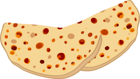 flatbread illustration with beige and brown spots on transparent background - Download Free Stock Videos Pikwizard.com