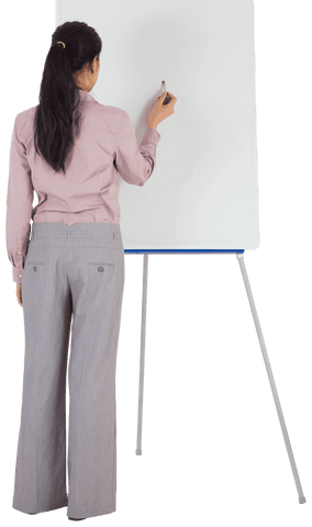 transparent businesswoman painting creative ideas on easel - Download Free Stock Videos Pikwizard.com