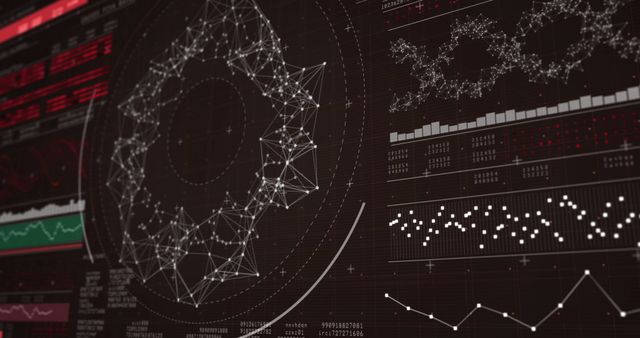 Futuristic Digital Interface with Blockchain Data Visualization - Download Free Stock Images Pikwizard.com