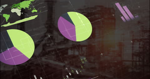 Digital Data Analytics Undulating Stock Market Interface