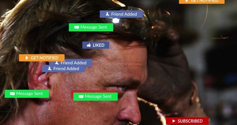 Determined boxer focused during intense training