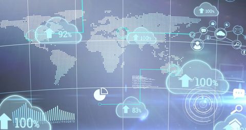 Global Data Exchange in Cloud Network - Download Free Stock Images Pikwizard.com