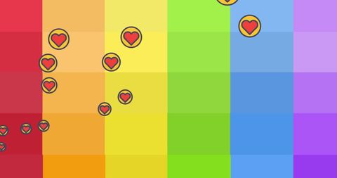 Colorful Hearts on Rainbow Background Celebrating Pride - Download Free Stock Images Pikwizard.com