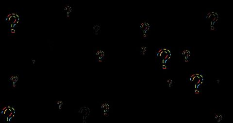 Multicolored Question Marks on Black Digital Background - Download Free Stock Images Pikwizard.com